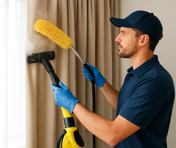 Trusted residential curtain cleaning technician Matty Curtain Cleaning richlands QLD