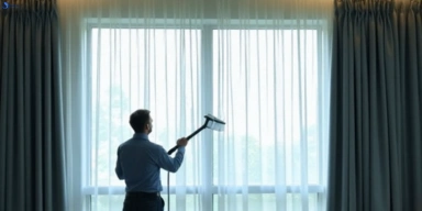 Commercial curtain steam cleaning service richlands hotels offices