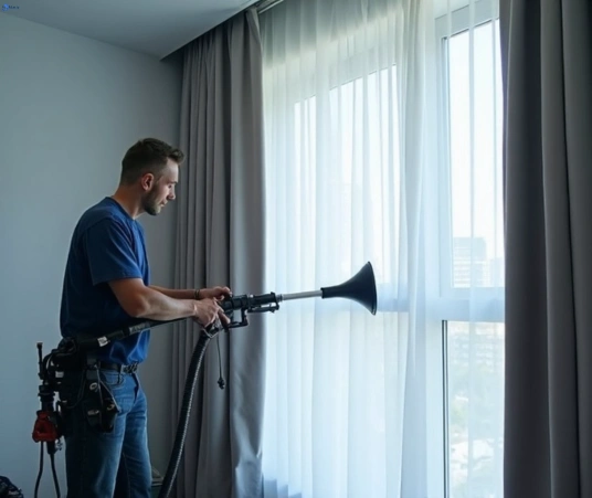 Professional commercial curtain cleaning process equipment Matty Curtain Cleaning richlands
